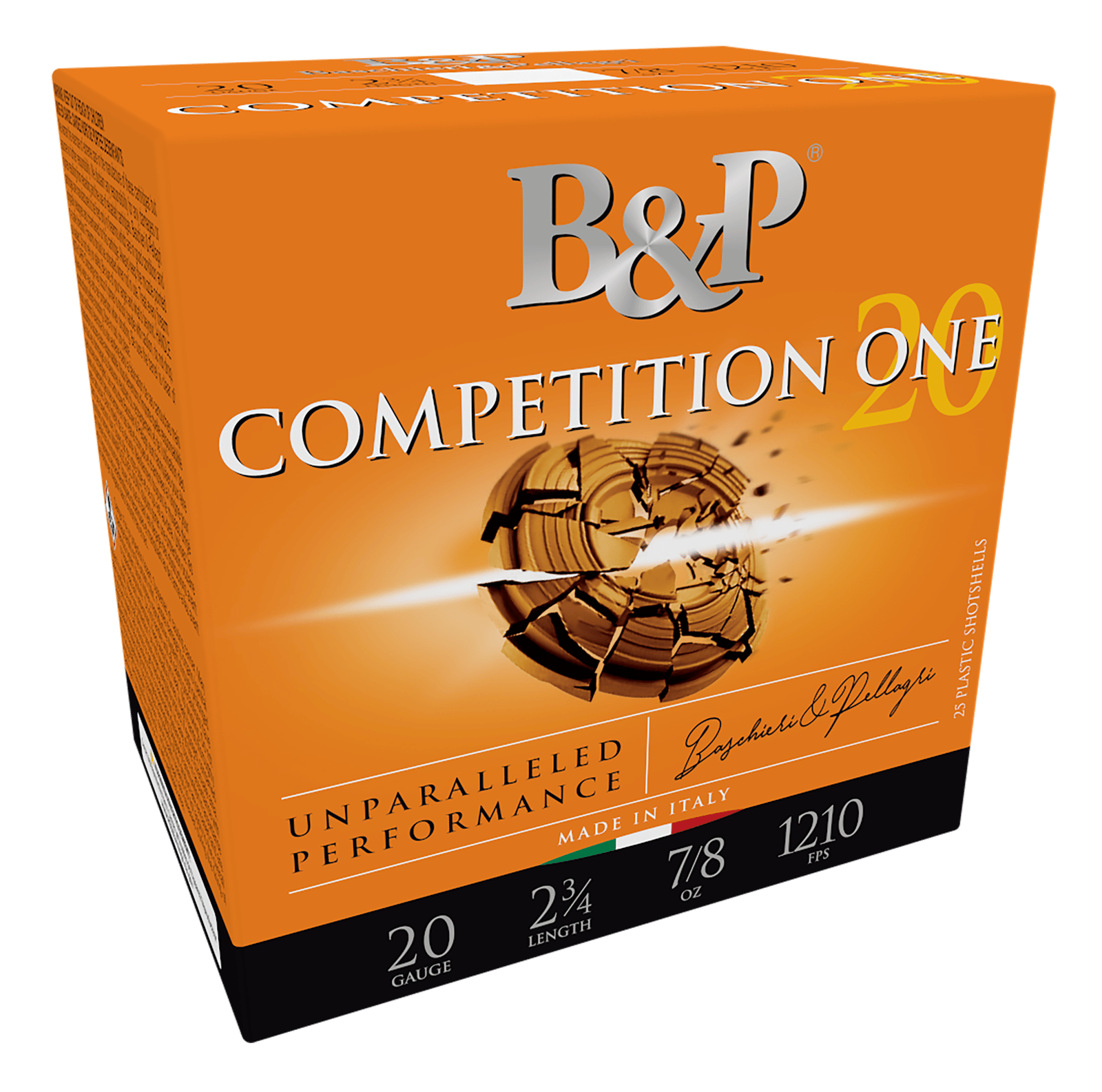 B&P 20B78CP7 Competition ONE 20Gauge 2.75" 7/8oz 7.5Shot 25 Per Box/10 Case
