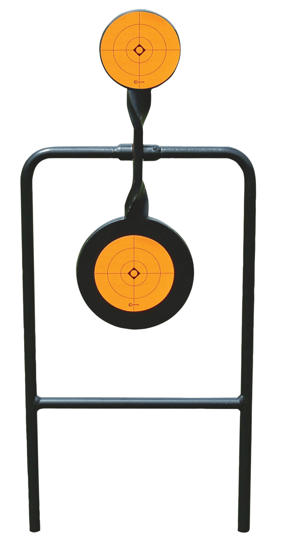 Caldwell 133565 Plink n Swing Double Spin Target Handgun Steel Black/Orange Impact Enhancement Motion 4.25"