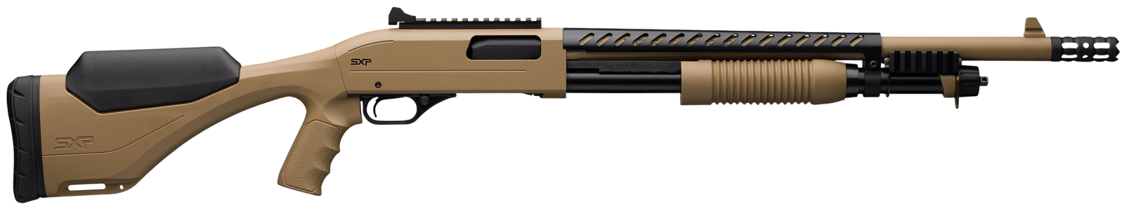 Winchester Repeating Arms 512410395 SXP Extreme Defender 12 Gauge 3" 18" 5+1 Flat Dark Earth Rec/Barrel Flat Dark Earth Fixed Pistol Grip with Adjustable Comb Stock