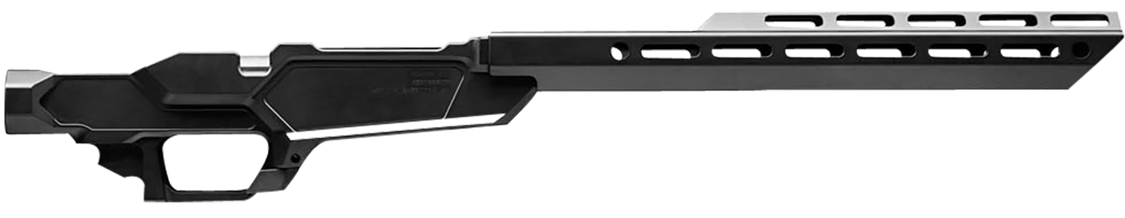 Sharps Bros SBC05 Heatseeker Rifle Chassis Stock 6061-T6 Aluminum w/Black Cerakote Finish, 14" M-Lok Handguard, Fits Ruger American Rifle Ranch Short Action