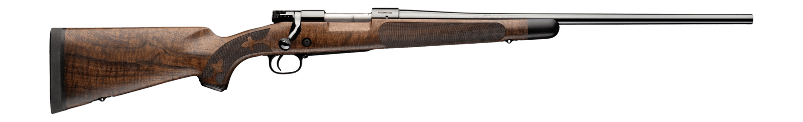 Winchester Repeating Arms 535248220 Model 70 Super Grade 308 Win 5+1 22" Blue Polished Target Crown Barrel, Blue Polished Steel Drilled & Tapped Receiver, Gloss AAA Claro Walnut Fixed Stock, Right Han