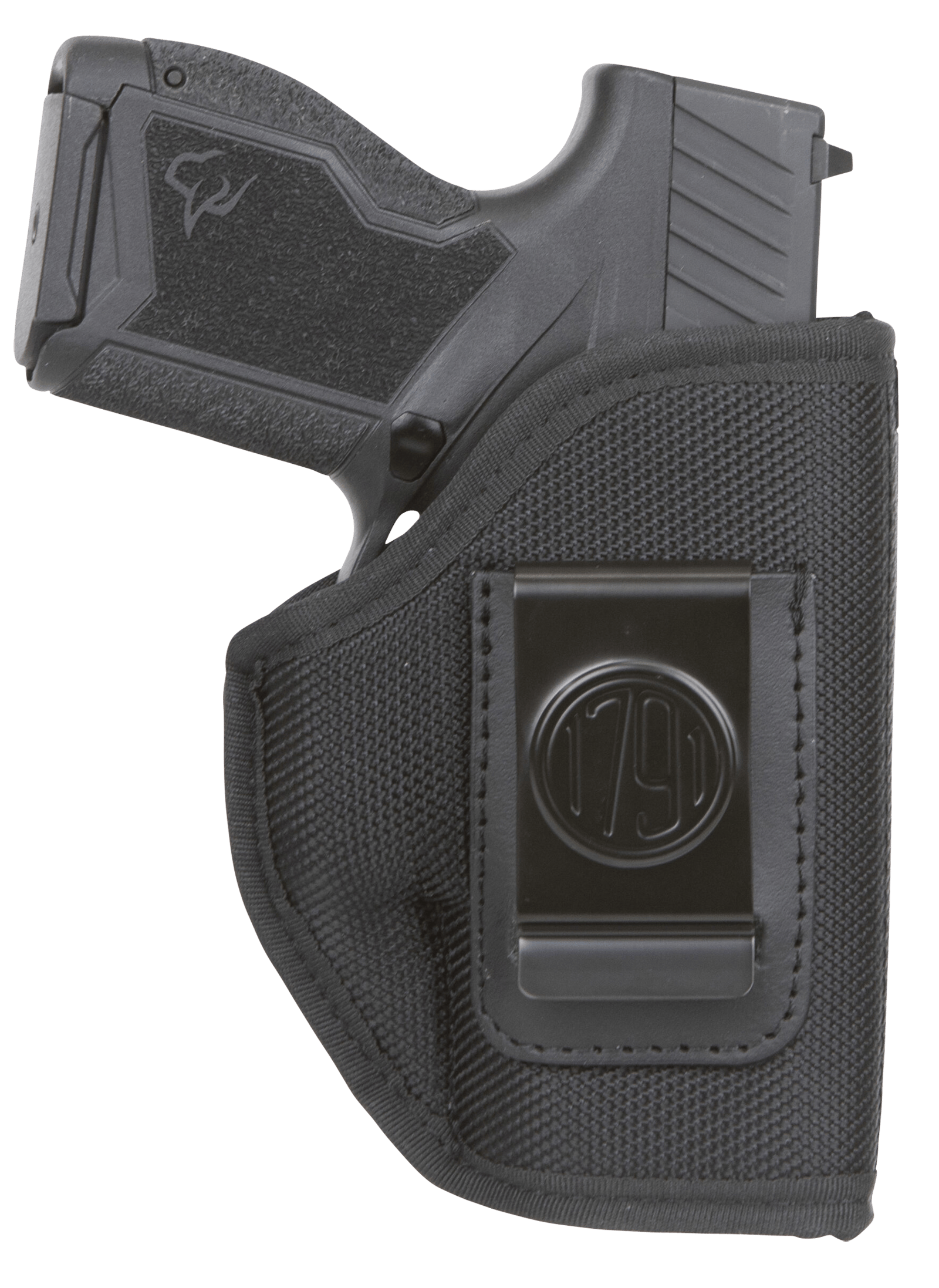 1791 Gunleather PNIWB1BLKL Premium Nylon  IWB Size 01 Black Ballistic Nylon Belt Clip Left Hand