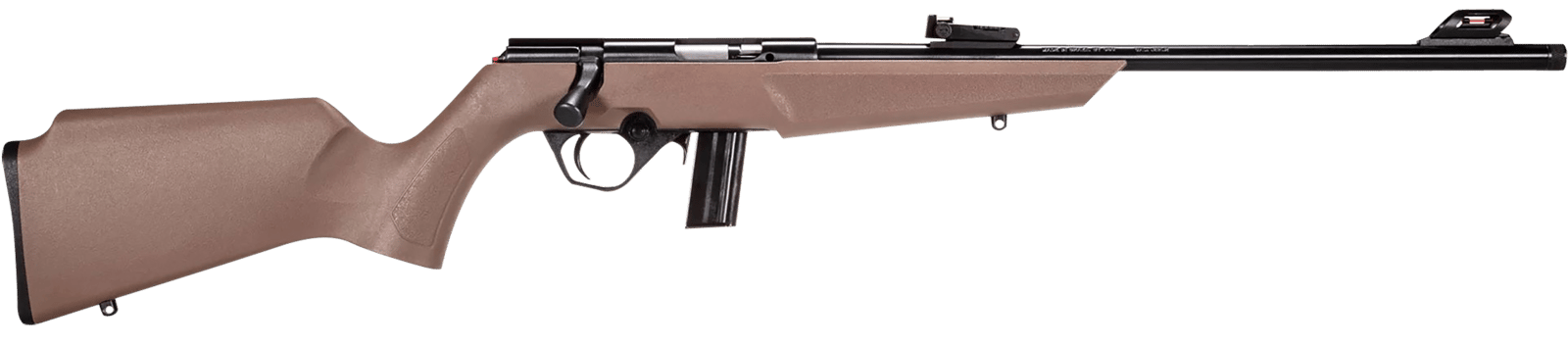 Rossi RB22L1611FDE RB22  Compact 22 LR 10+1, 16" Matte Black Button Rifled Free Floating Steel Barrel, Matte Black Stainless Steel Receiver, Flat Dark Earth Monte Carlo Stock, Right Hand