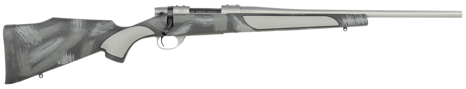 Weatherby VC38223RR4T Vanguard Shadow 223 Rem 5+1 24" Carbon Gray Cerakote Threaded Barrel, Carbon Gray Cerakote Steel Drilled & Tapped Receiver, Black w/Gray & White Accents Monte Carlo Stock