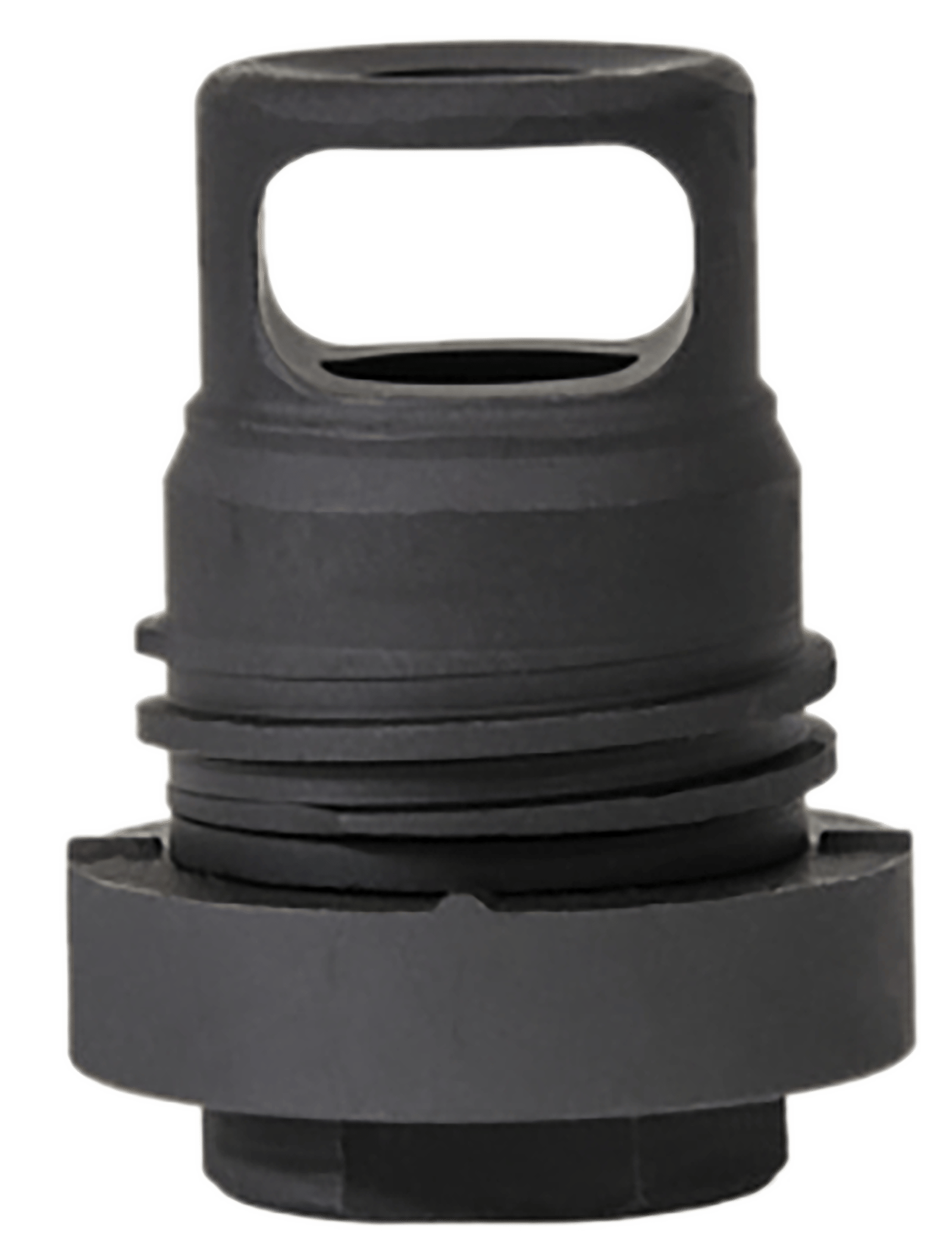 Yankee Hill 3102-1MB-24A Mini Phantom Q.D. Muzzle Brake Black Melonite Steel with 5/8"-24 tpi Threads & 1.60" OAL for 30 Cal AR-Platform