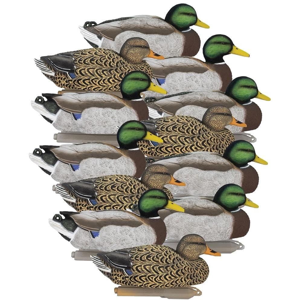 Higdon Legacy Mag Mallard Flocked Head Duck Decoys 6/ct