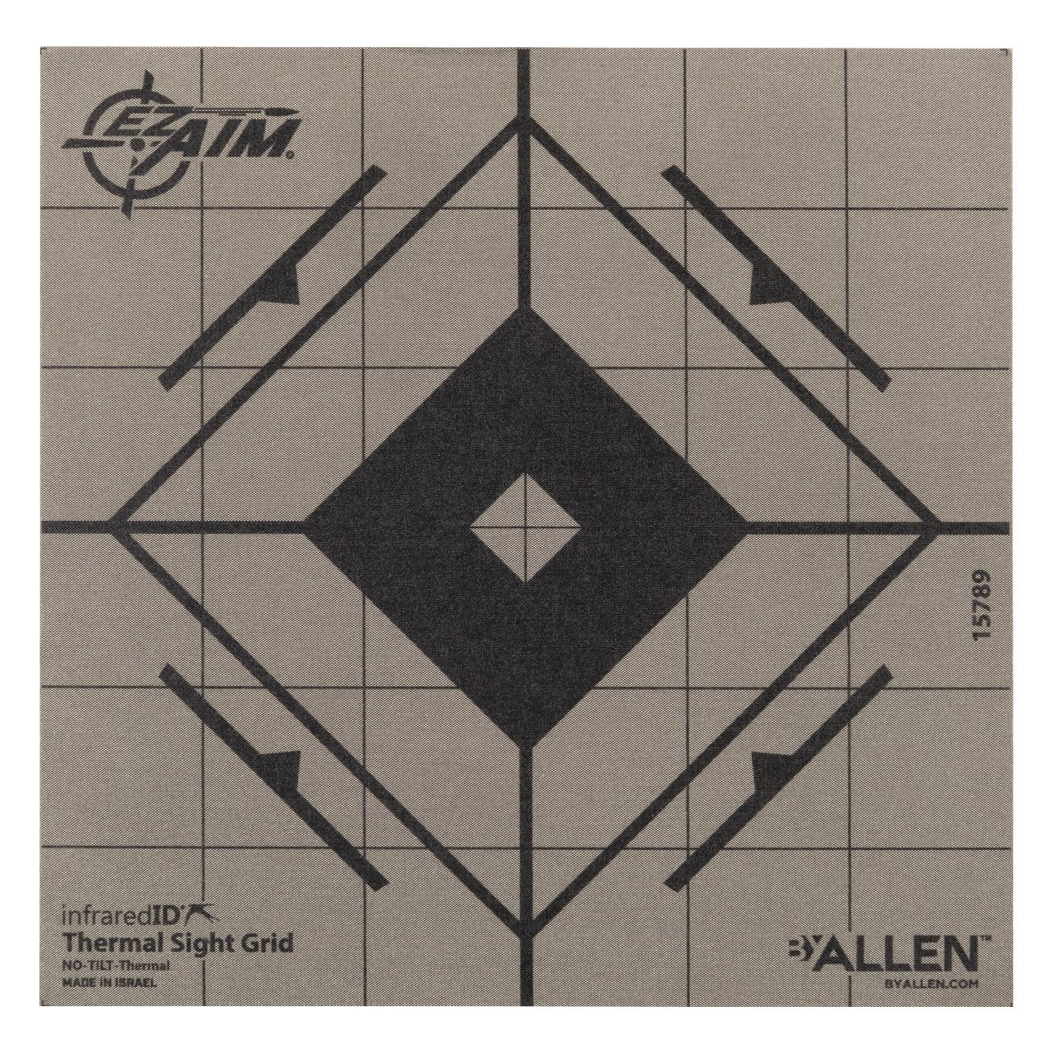 Allen 15789 Thermal Target  Sight-In Grid Hanging Paper 6" x 6" Black/Gray