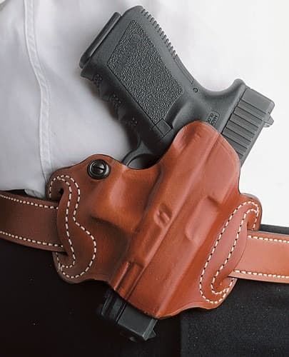 DESANTIS MINI SLIDE HOLSTER OWB RH LTHR FOR GLOCK 20/21 TN