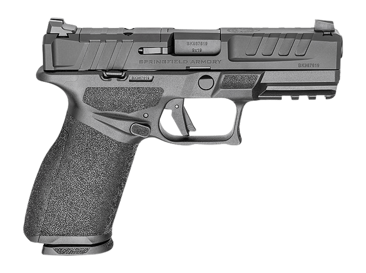 Springfield Armory EC9409BFCLCU Echelon 4.0FC 9mm Luger 10+1 4" Black Melonite Steel Barrel & optic Ready/Serrated Slide, Black Polymer Frame w/Picatinny Rail, Ambidextrous