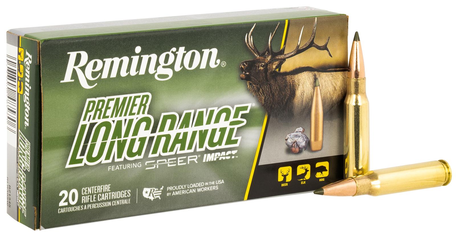 Remington Ammunition R21345 Premier Long Range 308Win 172gr Speer Impact 20 Per Box/10 Case