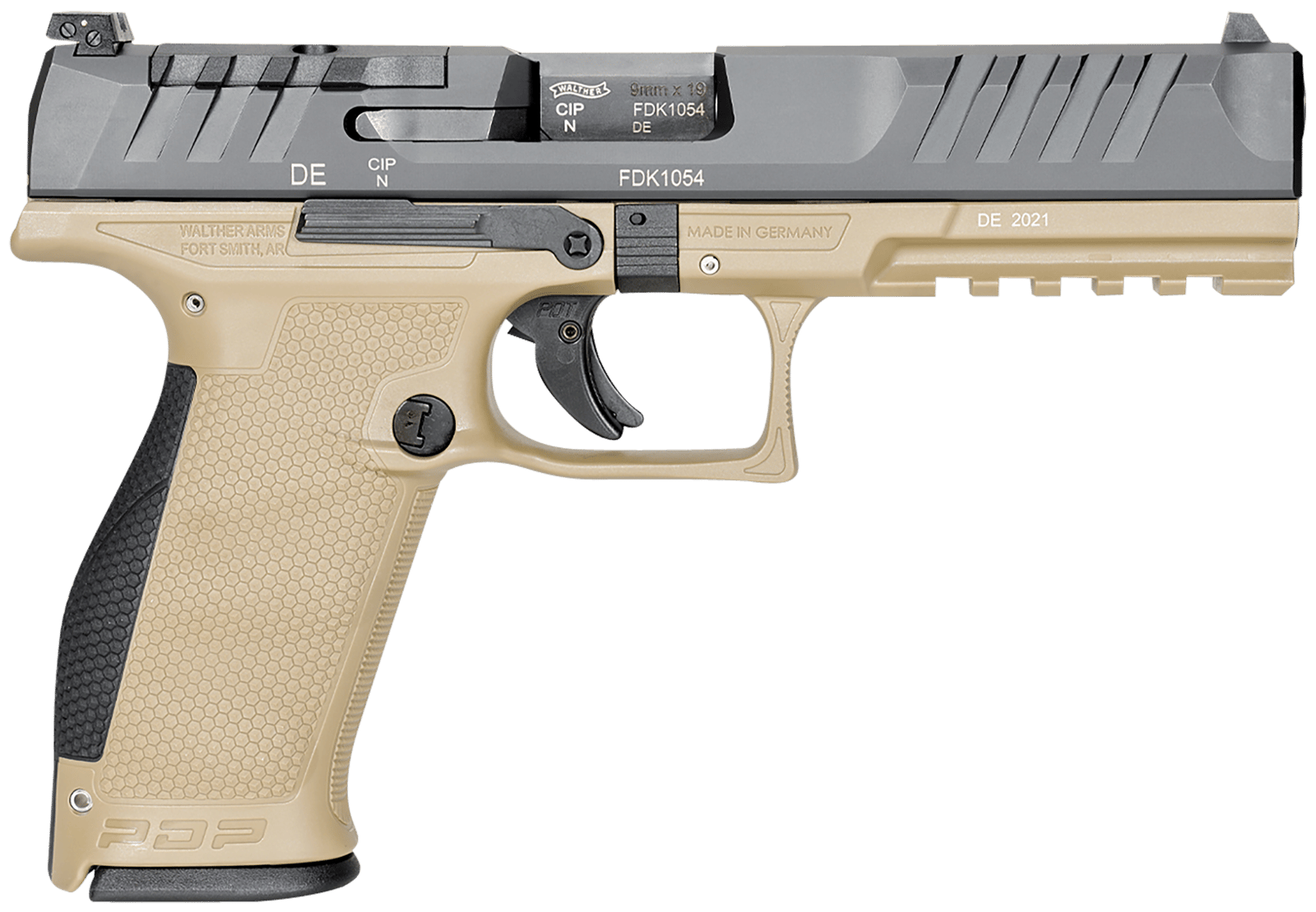 Walther Arms 2858410 PDP Optic Ready 9mm Luger 5" 18+1 Black Steel Slide Performance Duty Textured  Polymer Grip (Full Size)