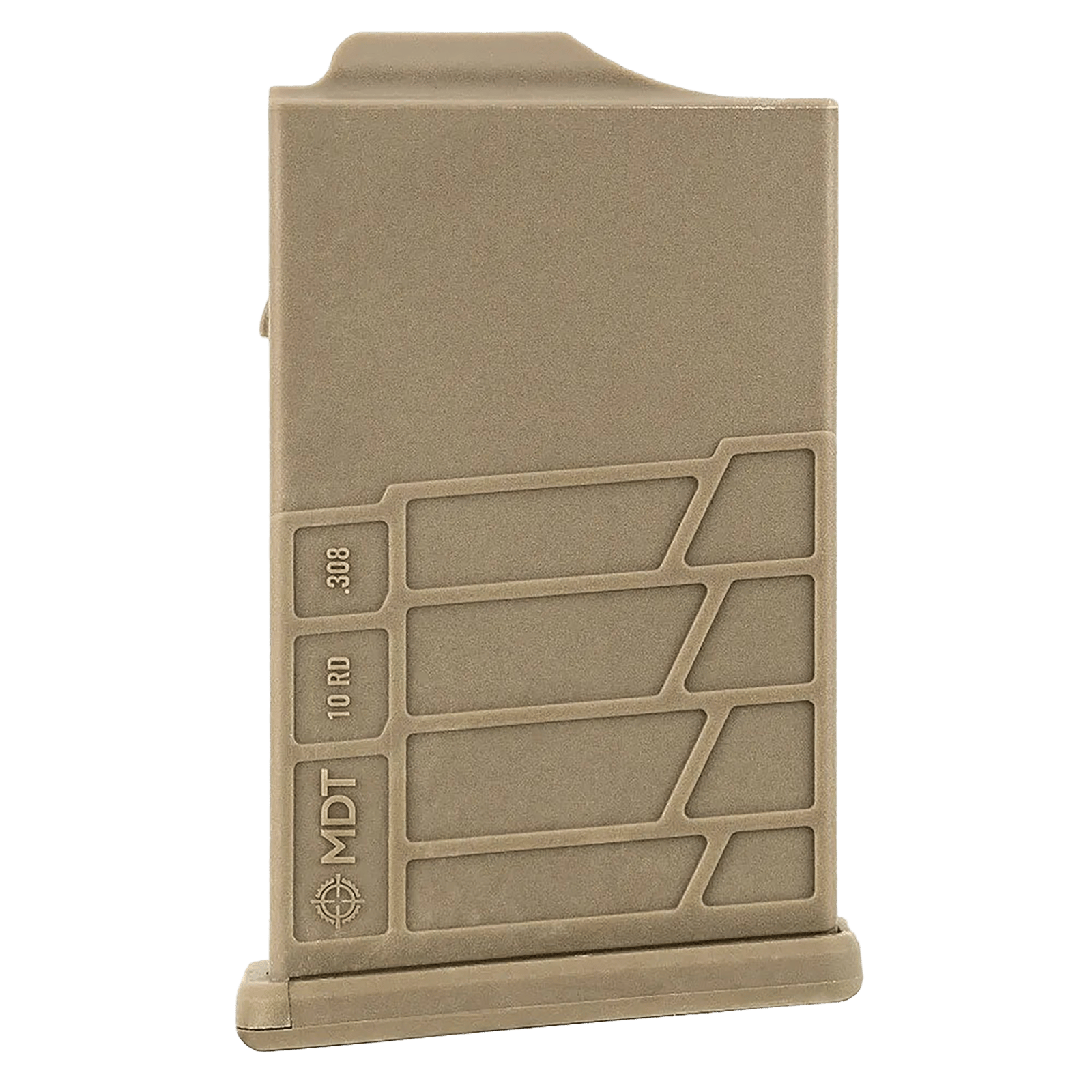 Mdt Sporting Goods Inc 104447FDE AICS Magazine  10rd Extended 308/6.5 Creedmoor Short Action, FDE Polymer Fits Some Chassis/Bottom Metal (MDT/XLR/KRG/GRS/CDI/Pacific Tool & Gauge)