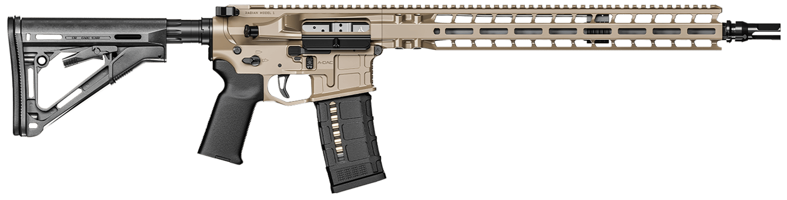 RADIAN WEAPONS R0540 Model 1  223 Wylde 16" Rifle 30+1 Flat Dark Earth Cerakote Black Magpul Collapsible Magpul