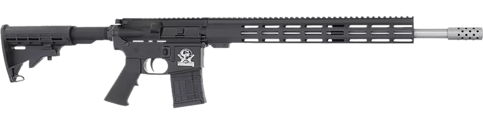 Great Lakes Firearms  AR-15  450 Bushmaster 5+1 18" Stainless Barrel, Black Rec, A2 Grip, Carbine Stock, Compensator