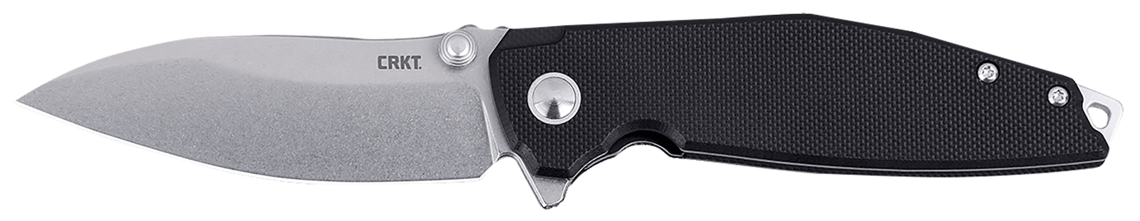 CRKT 2540 IBISD  EDC 3.09" Folding Plain Stonewashed D2 Steel Blade, Black G10 Handle