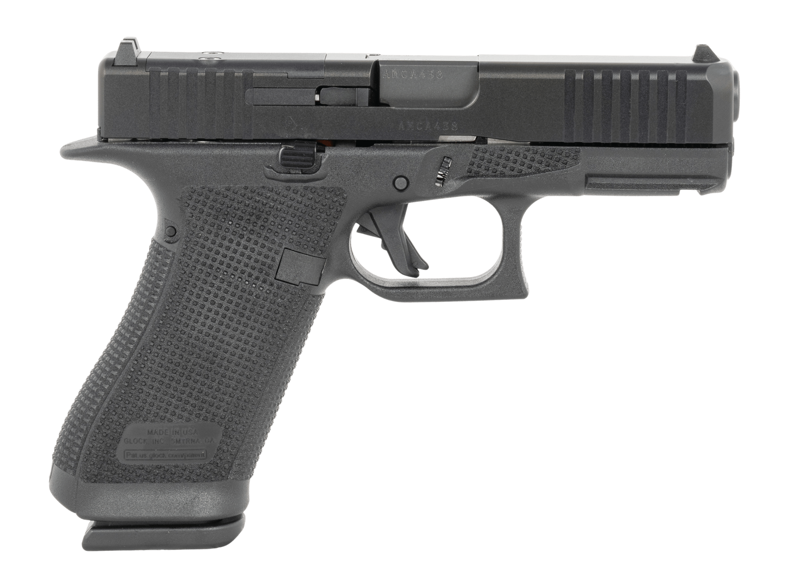 Glock U64550201 G45 Gen6 Crossover Frame 9mm Luger 10+1 4.02" Black GMB Barrel, Black nDLC Steel Optic Ready/Serrated Slide, Black Polymer Frame w/Accessory Rail, Interchangeable Backstrap Grip, Ambid