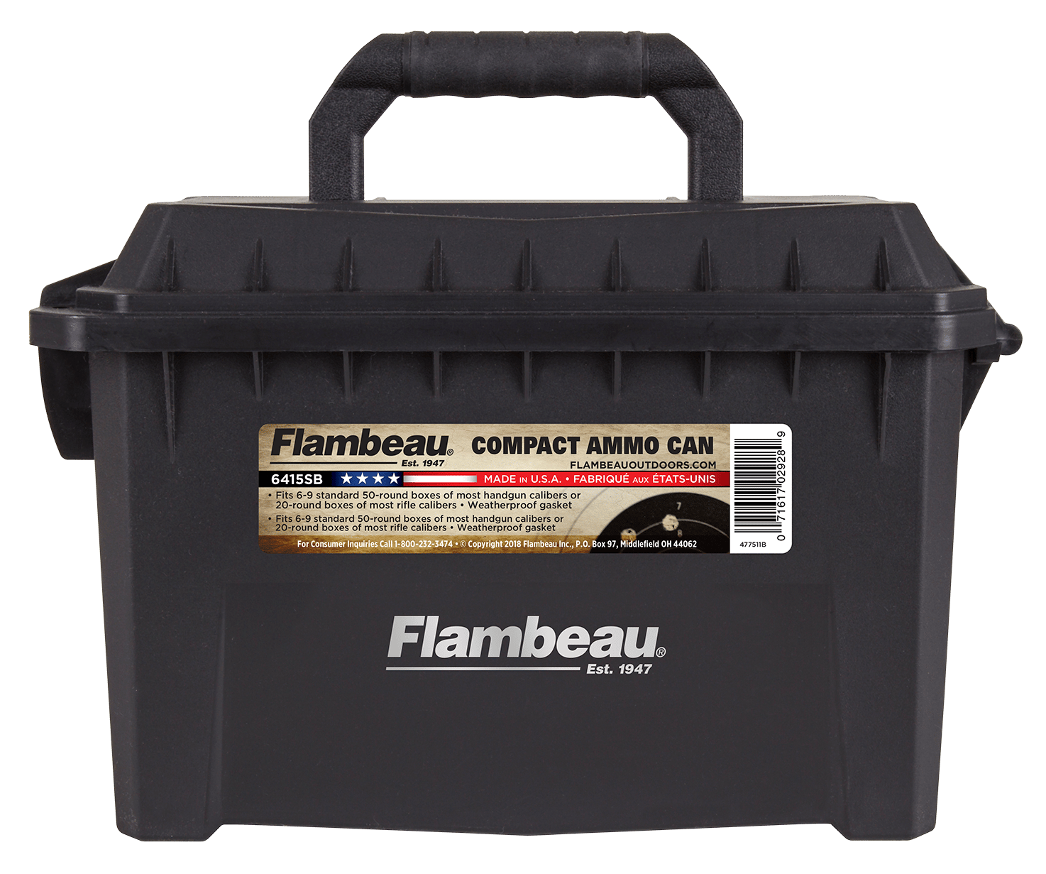 Flambeau 6415SB Compact Ammo Can 223Rem/5.56NATO Black 20rd Boxes