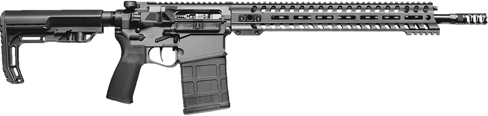 Patriot Ordnance Factory 01932 Revolution DI  308 Win 20+1 16.50" Black Nitride Tungsten Cerakote