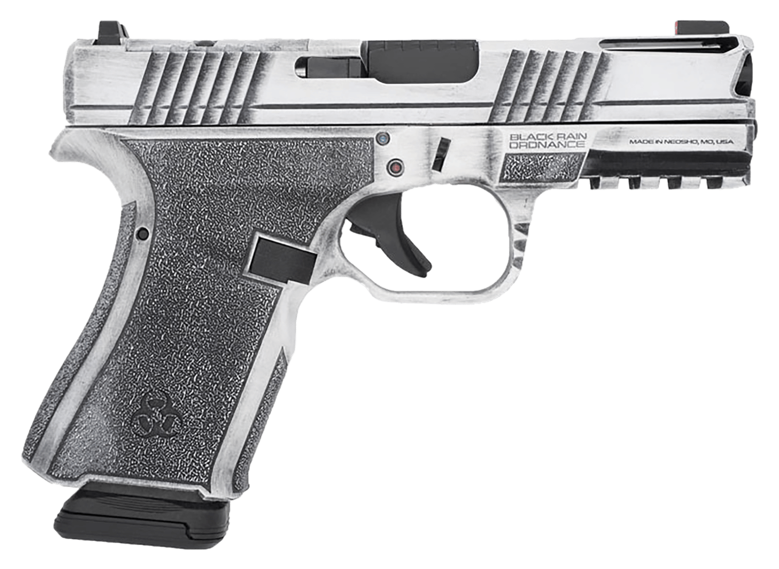 Black Rain Ordnance FLP9MMWB   Compact Frame 9mm 15+1 4" Stainless Steel Slide