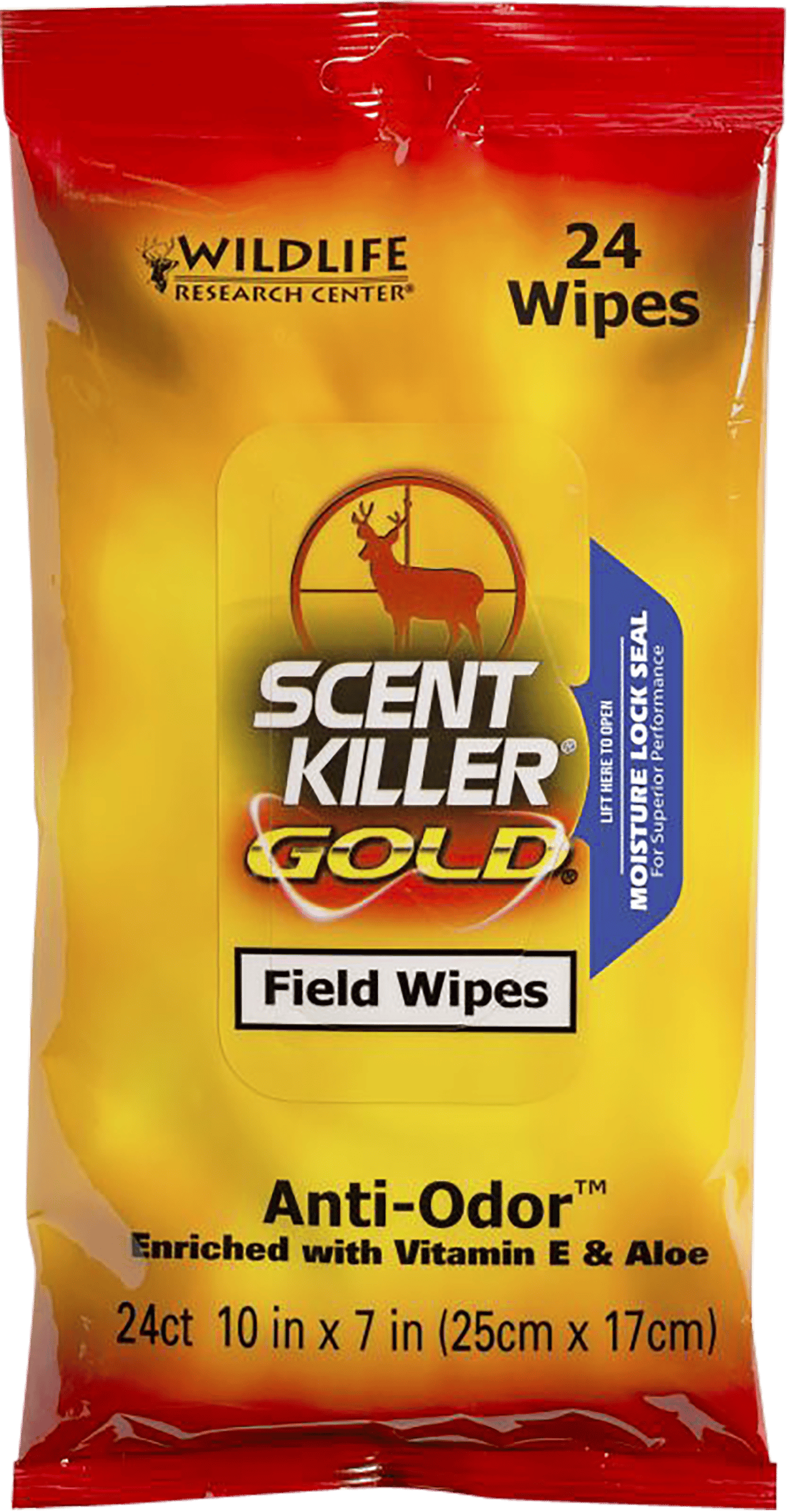 Wildlife Research 1295 Scent Killer Gold Field Wipes Odor Eliminator Wipes 24 Pack