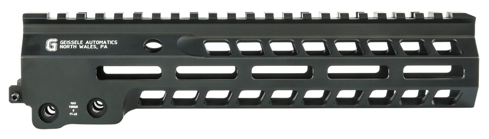 Geissele Automatics 05578B Super Modular Rail MK14 9.30" M-LOK, Black Aluminum for AR Platform, Barrel Nut Included