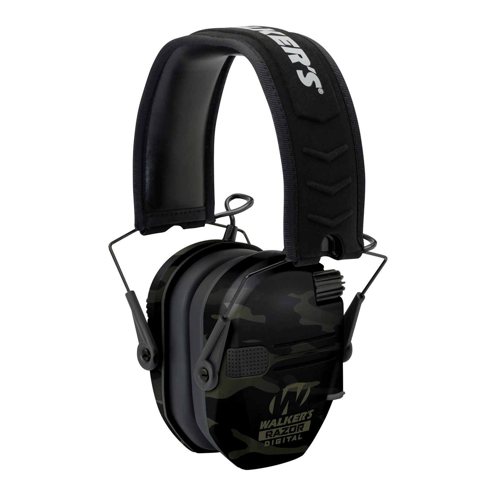 Walker's GWPDRSEMMCCG Razor PRO Digital Electronic Muff 23 dB Over the Head Multi-Cam/Black Polymer
