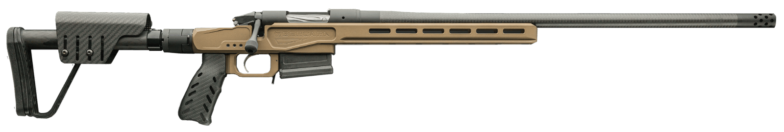 Bergara Rifles BPR37300WM Premier MgLite Full Size 300 Win Mag 5+1 24" Carbon Fiber CURE Carbon Fiber Barrel, Graphite Black Cerakote Steel Receiver, Flat Dark Earth XLR  Folding Chassis