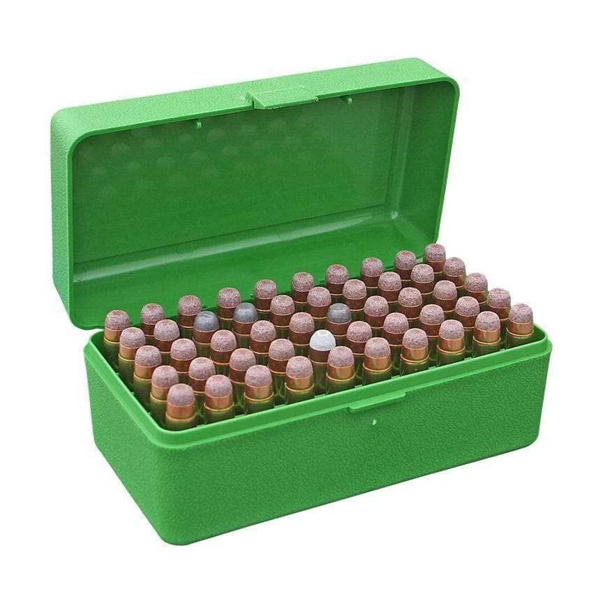 MTM Case-Gard R-50 Series Rifle Ammo Box .300 WSM/45-70/7mm R SAUM Green