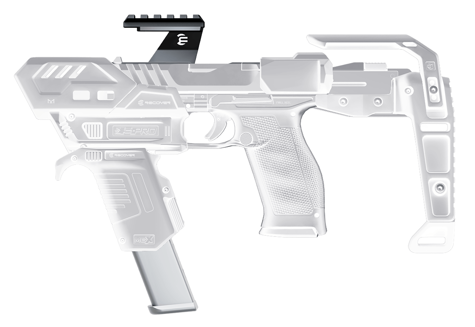 REC URP-01 S-PRO UPPER RAIL W/5 SLOT PIC RL ML