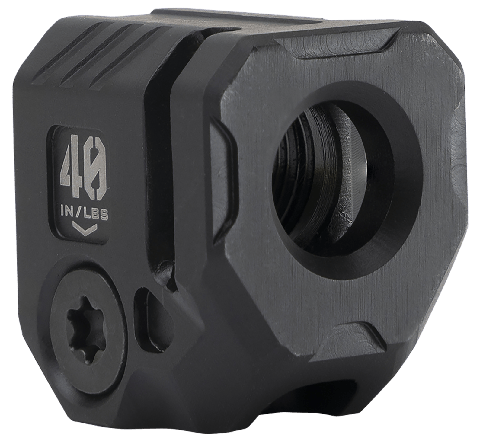 Strike Industries MCQUAD Micro Threaded Compensator Black Steel 0.89" OAL Compatible w/ 9mm/357 SIG