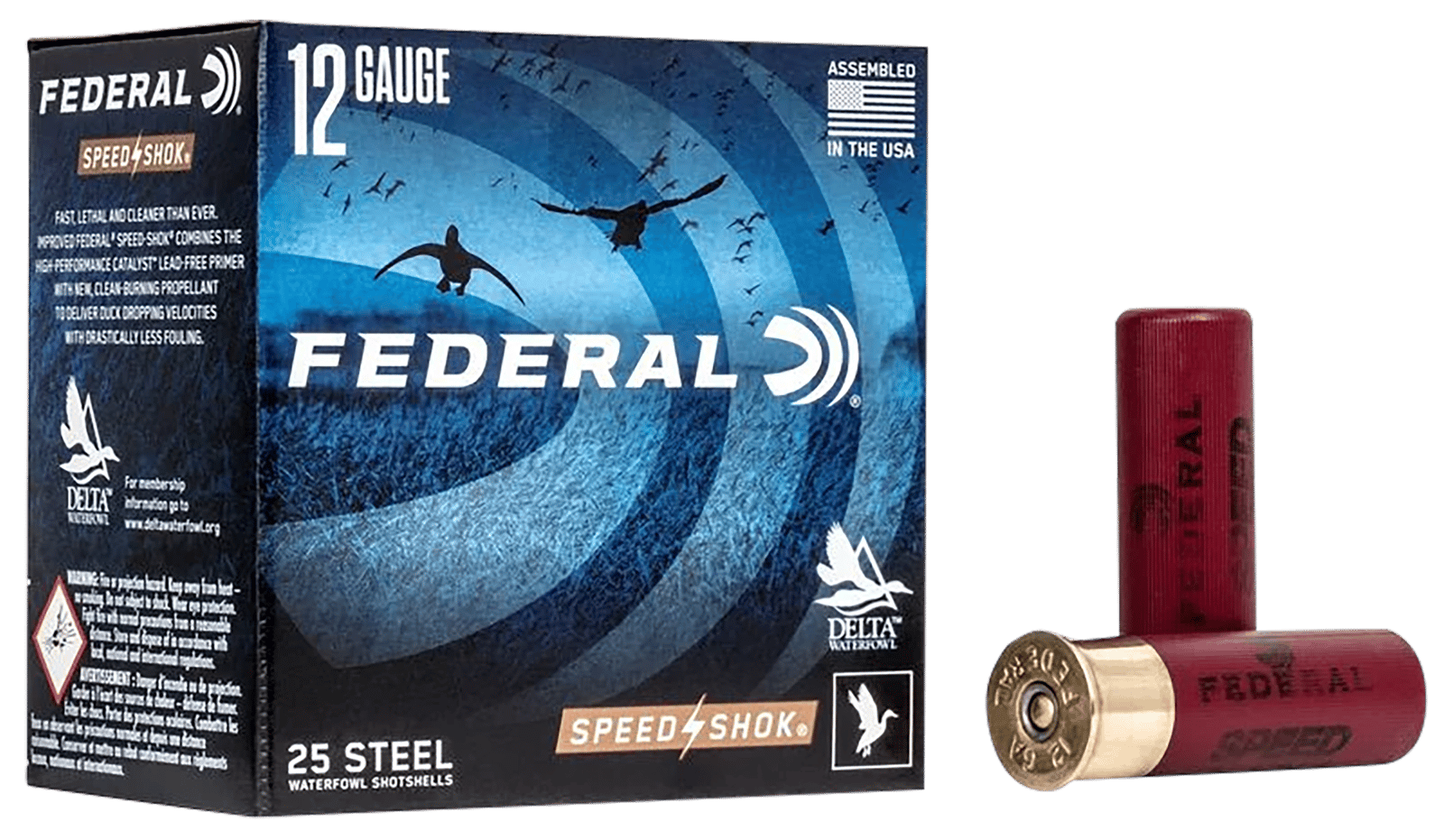Federal WF1432 Speed-Shok  12Gauge 3" 1 1/8oz 2Shot 25 Per Box/10 Case