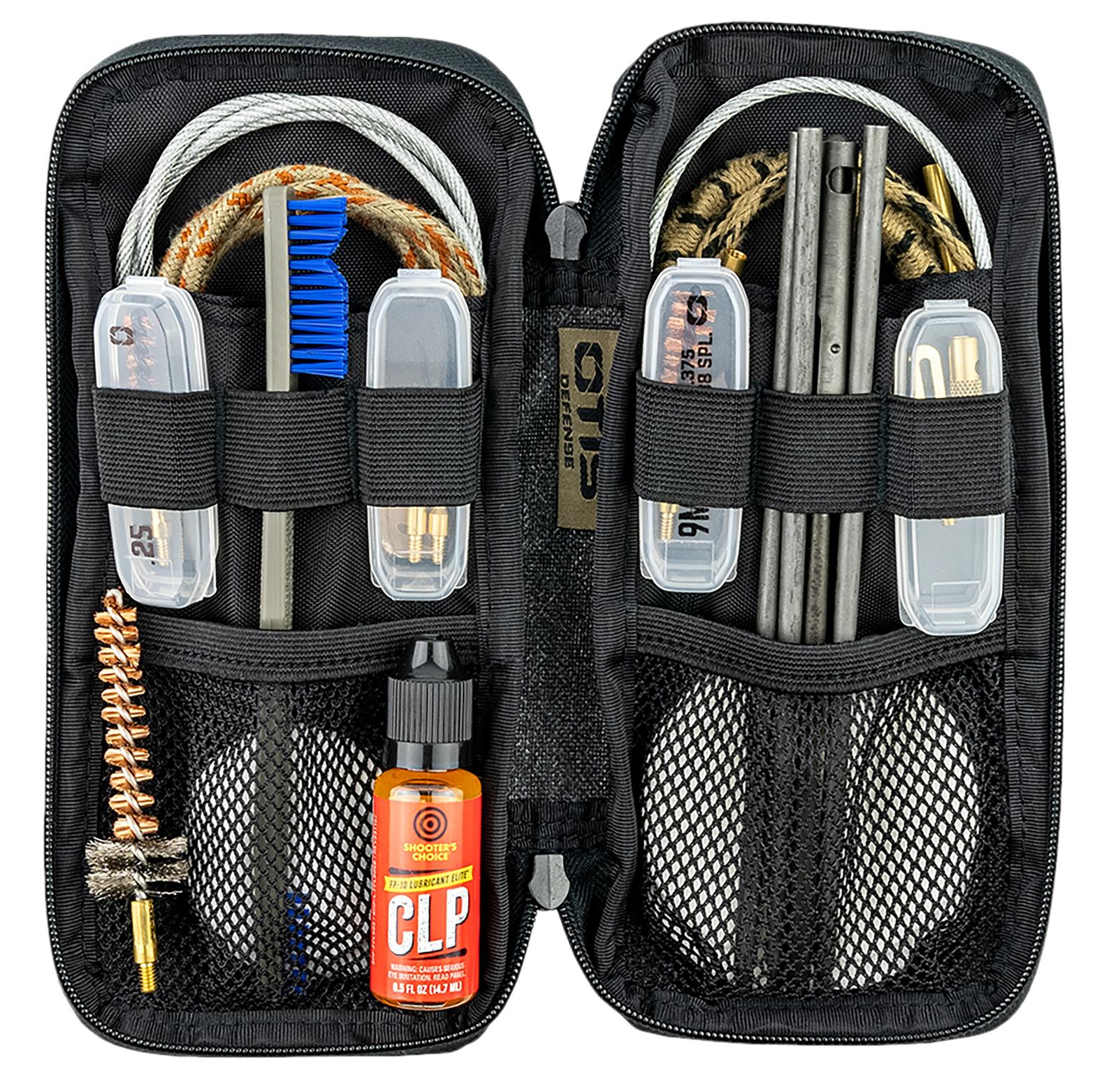 Otis FG9015569 Defender Cleaning Kit Multi-Caliber Handgun/Rifle/13 Pieces Black Nylon Case