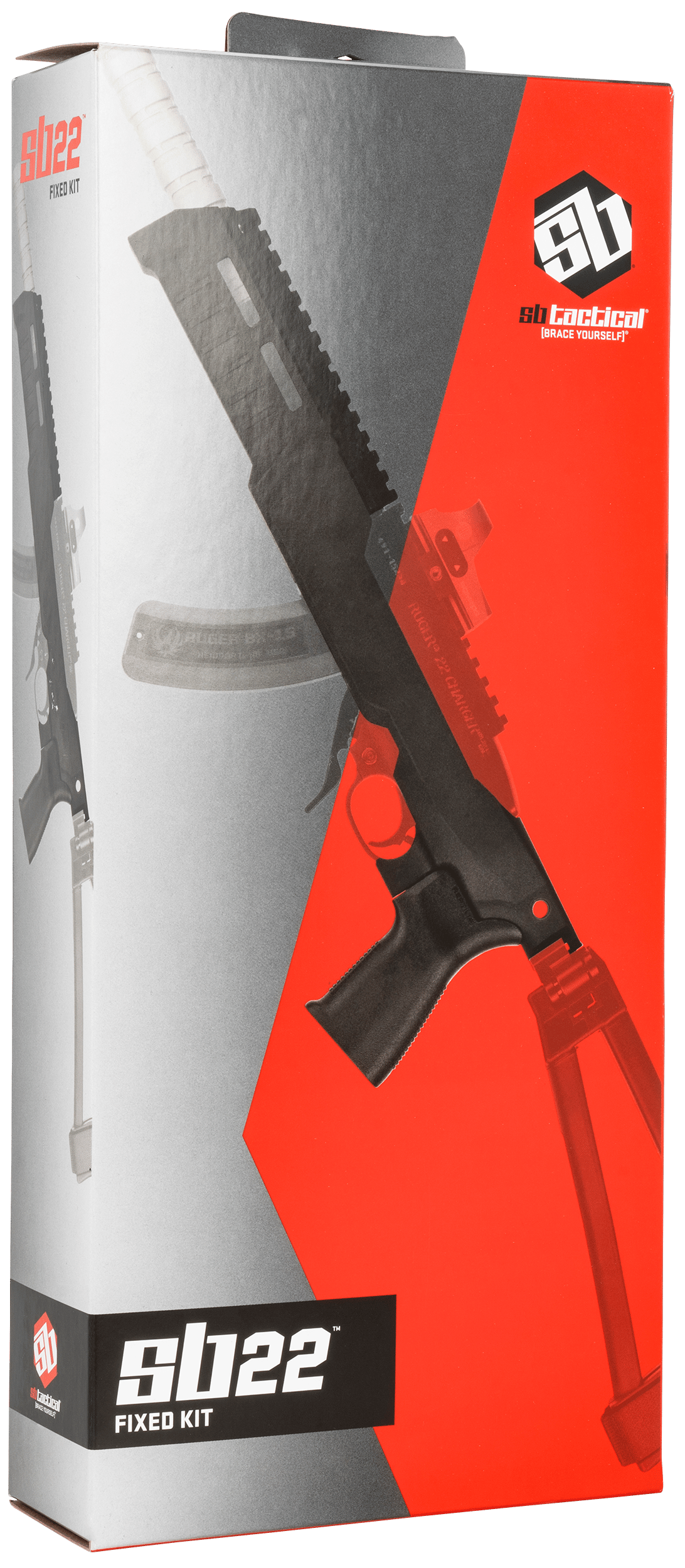 SB Tactical 22TD-01-SB Chassis  Fixed Black for Ruger 10/22 & Ruger 22 Charger Right Hand