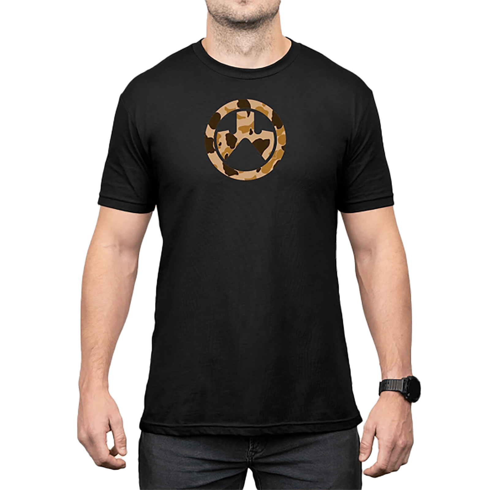 Magpul MAG1527-001-M Raider Camo Icon CVC  Black Cotton/Polyester Short Sleeve Medium