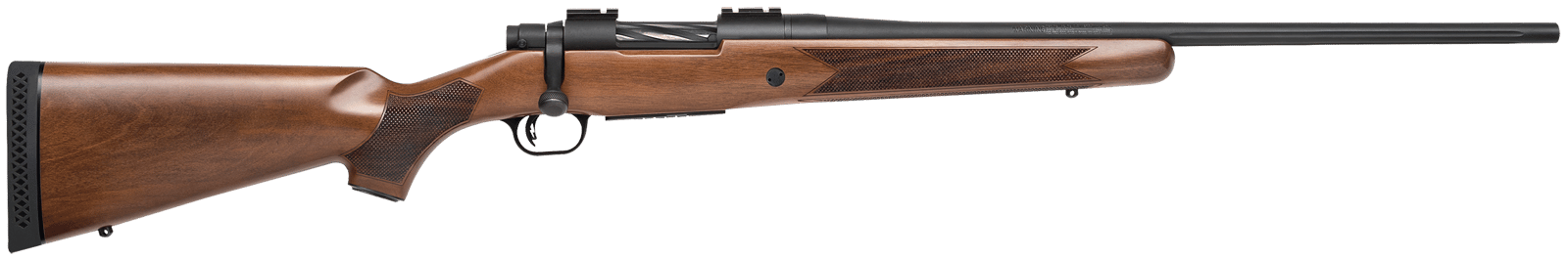 Mossberg 28026 Patriot  Full Size 6.5 Creedmoor 5+1 22" Matte Blued Fluted Barrel, Drilled & Tapped Matte Blued Stainless Steel Receiver, Fixed Walnut Stock, Right Hand