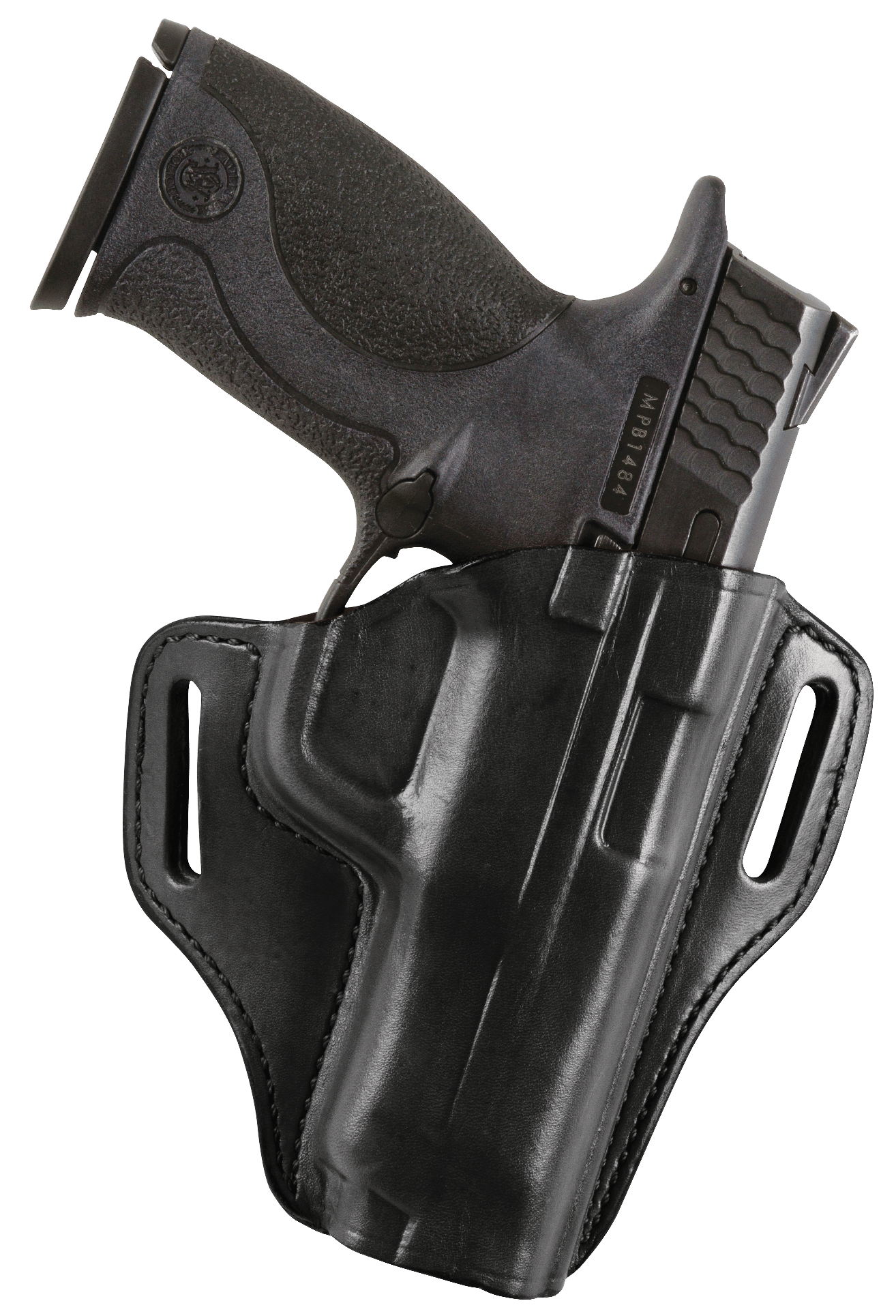 Bianchi 23998 57 Remedy  OWB Size 15 Black Leather Belt Slide Fits S&W M&P Shield Right Hand