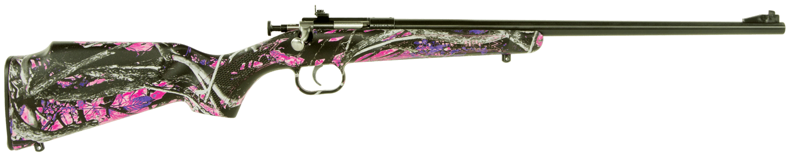 Crickett KSA2160 Youth  22 LR 1rd 16.12" Barrel & Receiver, Fixed Front/Adjustable Rear Peep Sight, Hydro Dipped Muddy Girl Synthetic Stock w/11.5" LOP, Rebounding Firing Pin Safety