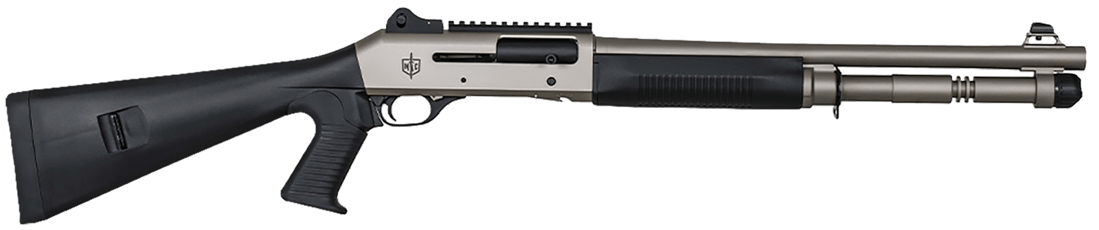 MAC 21000153 1014 Marine 12 Gauge 3" 5+1 18.50", Electroless Nickel Barrel/Rec, Synthetic Furniture, Fixed Pistol Grip Stock, Ghost Ring Sight, Optics Mount, 3 Chokes