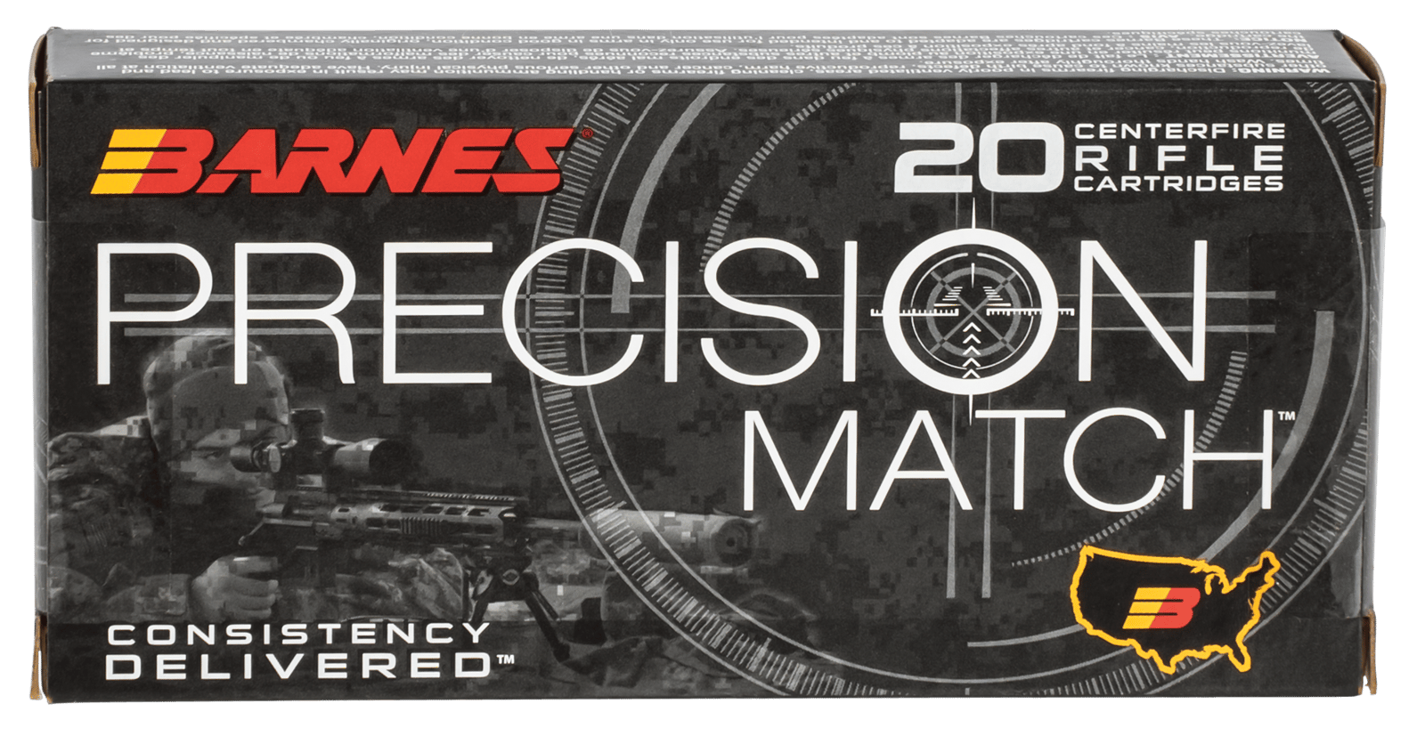 Barnes Bullets 30848 Precision Match  5.56x45mmNATO 85gr Open Tip Match Boat Tail 20 Per Box/10 Case
