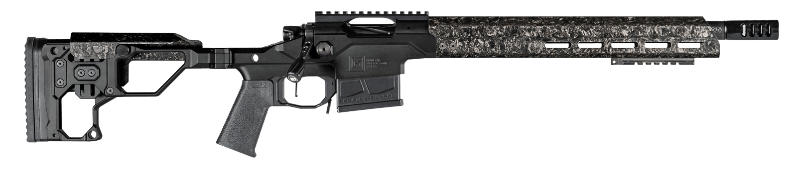 Christensen Arms 8010300101 Modern Precision  308 Win 20" Threaded Carbon Fiber Barrel 5+1, Black Nitride Finish, Black Anodized with Folding Stock, Polymer Grip
