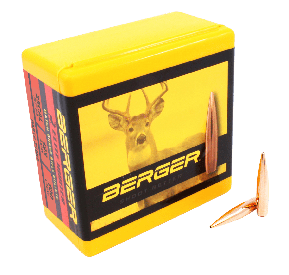 Berger Bullets 25586 Elite Hunter Outer Limits 25Cal 133gr Boat Tail 100/Box