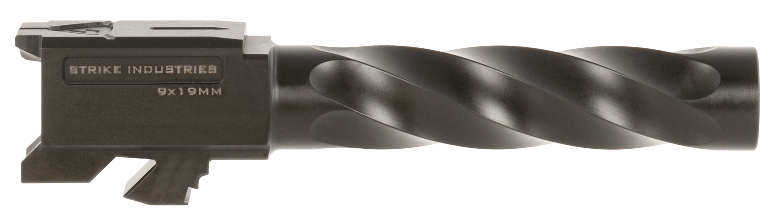 Strike Industries GBARREL19 Glock 9mm Luger Spiral Fluted Black Nitride Stainless Steel, Fits Glock 19 Gen3-5