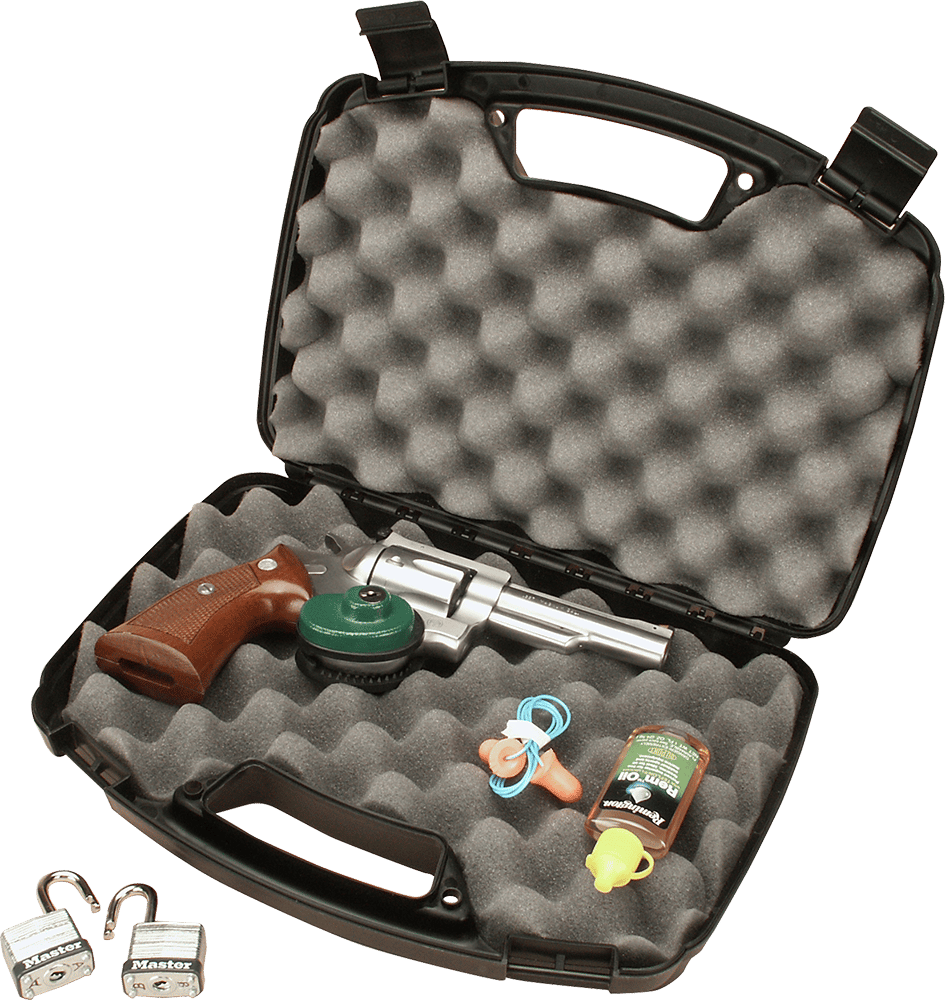 MTM Case-Gard 80740 Single Handgun Case  13" Black Handgun Polypropylene