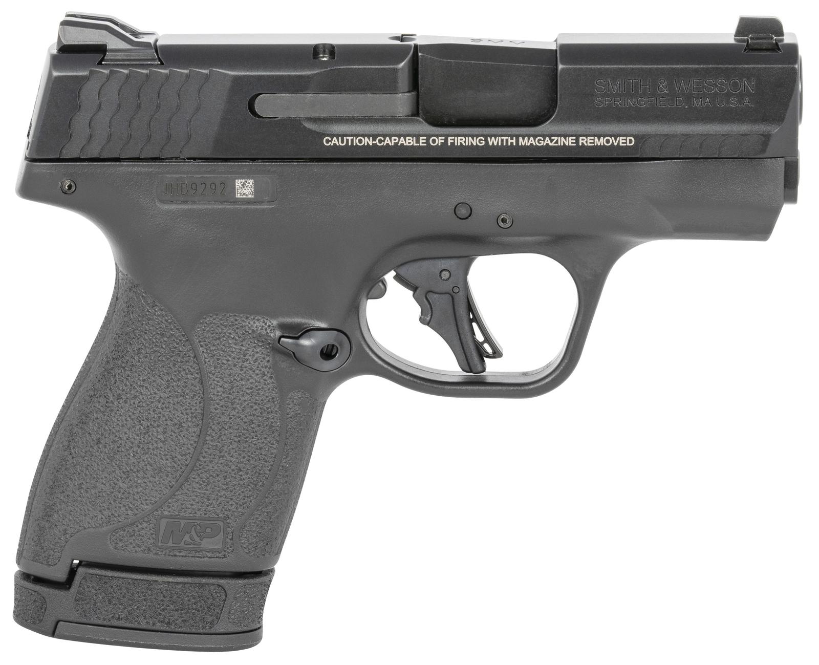 Smith & Wesson 13248 M&P Shield Plus Micro-Compact Frame 9mm Luger 10+1/13+1, 3.10" Black Armornite Stainless Steel Barrel & Serrated Slide, Matte Black Polymer Frame,  No Safety