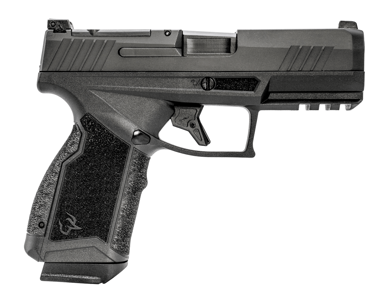 Taurus 1-GX4C38031 GX4 T.O.R.O. Carry Frame 380 ACP 15+1 3.70" Black DLC Barrel, Black Gas Nitride Stainless Steel Optic Ready/Serrated Slide, Black Stainless Steel Frame w/Picatinny Rail, Interchange