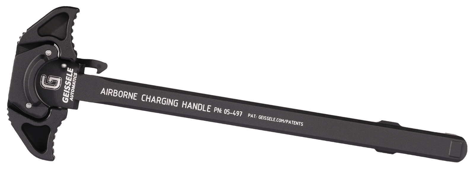 Geissele Automatics 05497B Airborne Charging Handle Black Aluminum Ambidextrous Hand