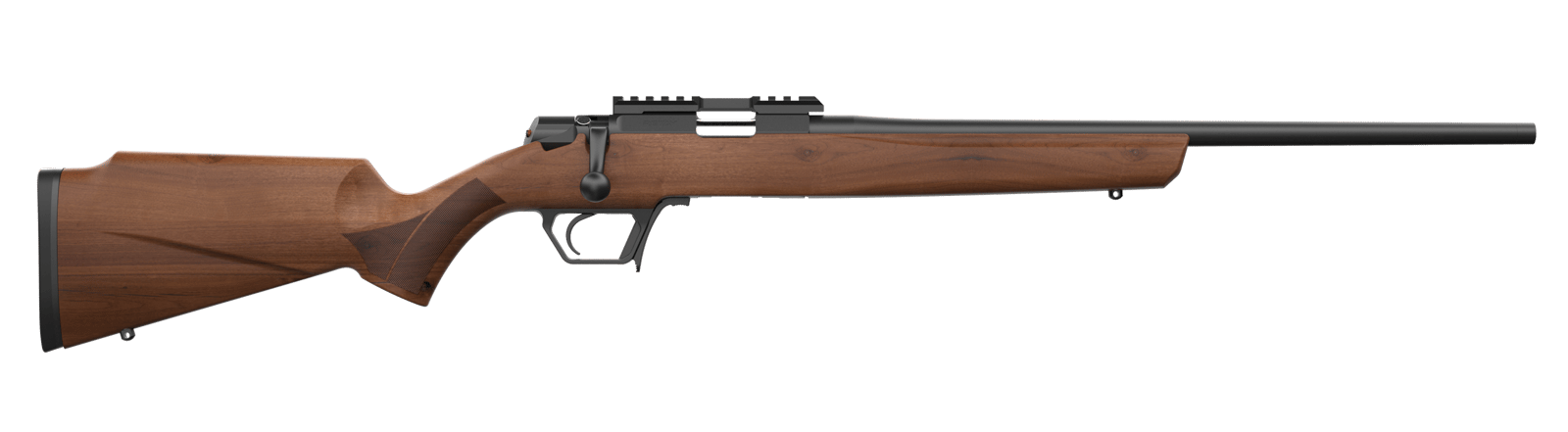 Retay USA ASD22-SWAL-16 Asend Hunter 22 LR 10+1 16" Black Heavy Barrel, Black Chrome Receiver w/Picatinny Rail, Turkish Walnut Fixed Stock