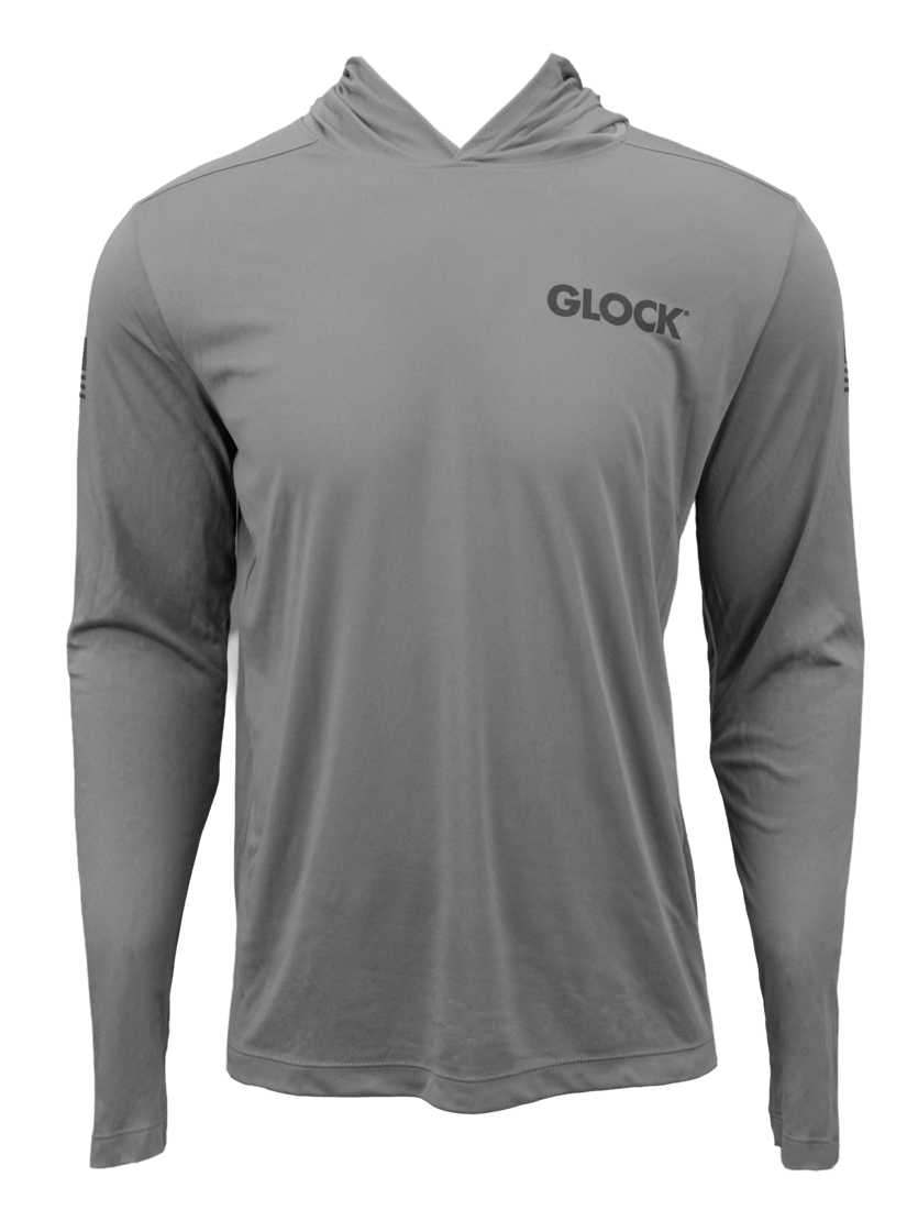 GLK AP96417 HOODED PERFORMANCE SHIRT L   GREY