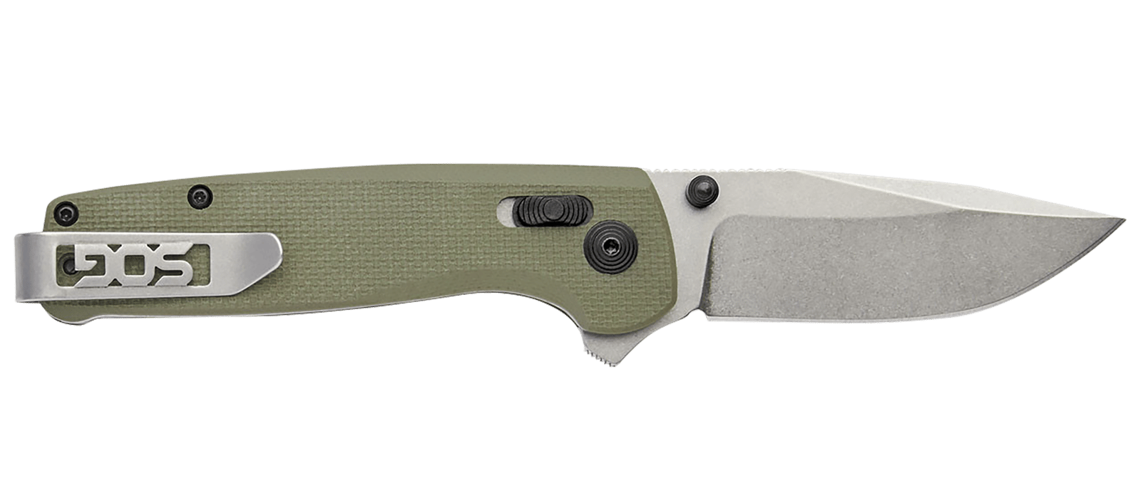 S.O.G SOGTM1022CP Terminus XR 2.95" Folding Plain Clip Point Stone Washed D2 Steel Blade/Olive Drab Textured G10 Handle