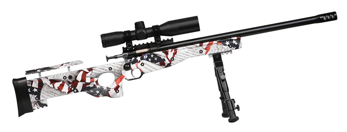 Crickett KSA2153 Precision Complete Package Youth 22 LR 1rd 16.12" Threaded Bull Barrel w/Muzzle Brake, Thumbhole Amendment Synthetic Stock w/Adjustable Cheek Comb, 10 3/8"- 11 1/8" LOP Includes 4x28